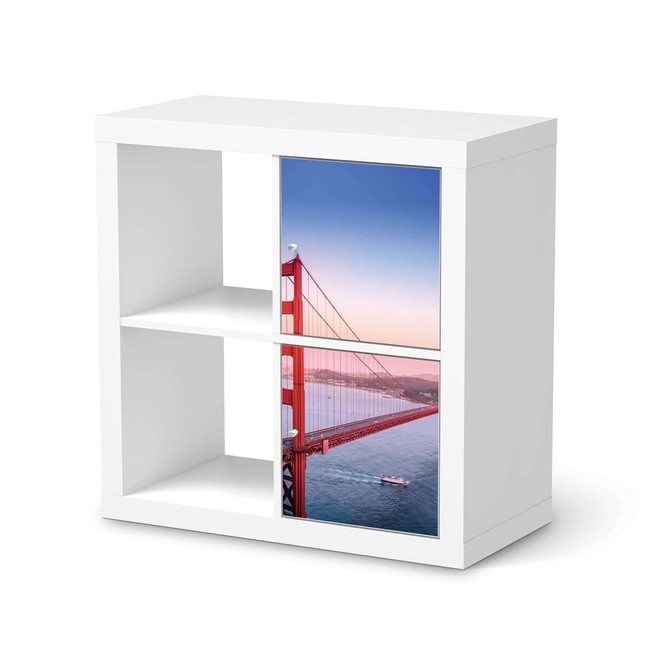 Möbelfolie IKEA Kallax Regal 2 Türen (hoch) - Golden Gate- Bild 1