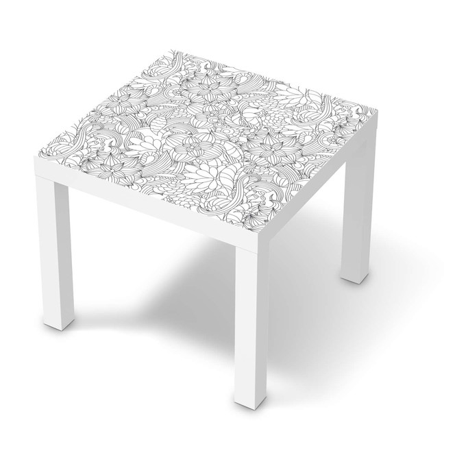 Möbelfolie IKEA Lack Tisch 55x55cm - Flower Lines 2- Bild 1