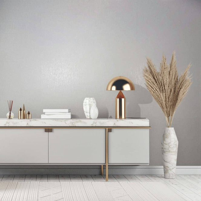 Vliestapete Uni, Textil Uni Modern in Weiss