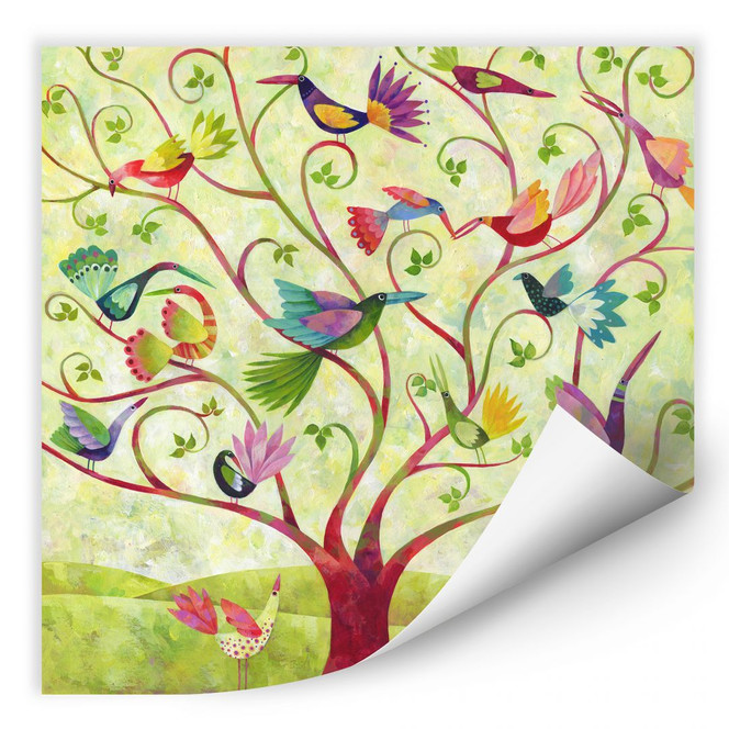 Wallprint Blanz - Exotische Vögel