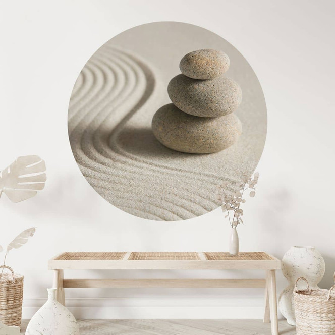Wandtattoo Stone in Sand 2 - Rund