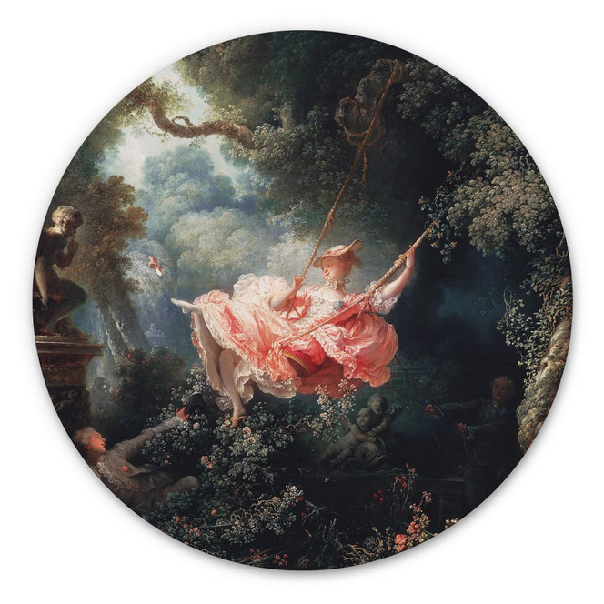 Alu-Dibond Fragonard - Die Schaukel - Rund