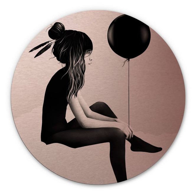 Alu-Dibond Bild mit Kupfereffekt Ireland - No such thing as nothing - Rund