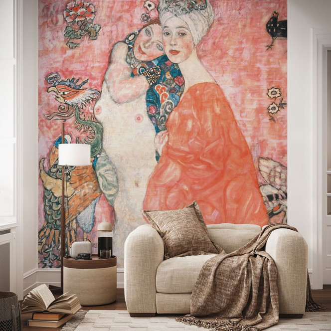 Fototapete mit Kunstdruck - Klimt - Die Freundinnen