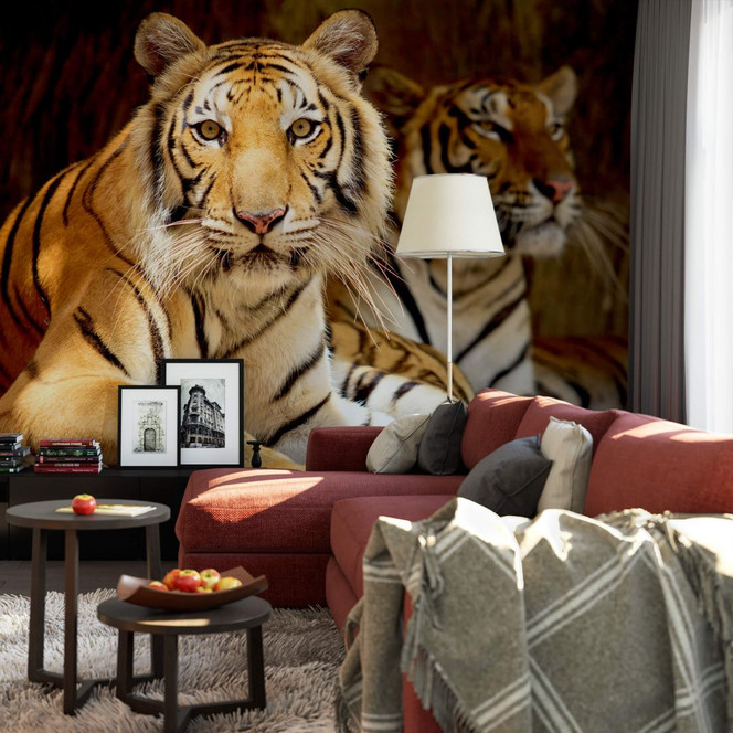 Fototapete Zwei Königstiger