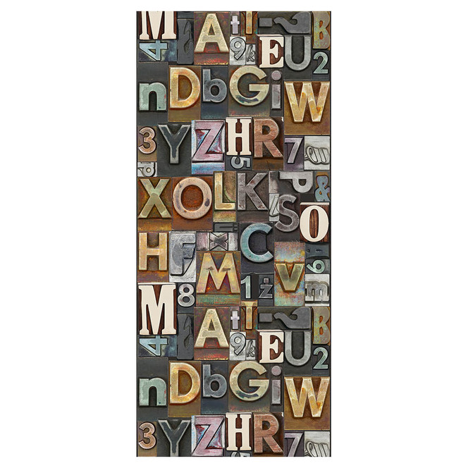 Livingwalls Wandtattoo pop.up Panel in Holzoptik selbstklebend braun, bunt