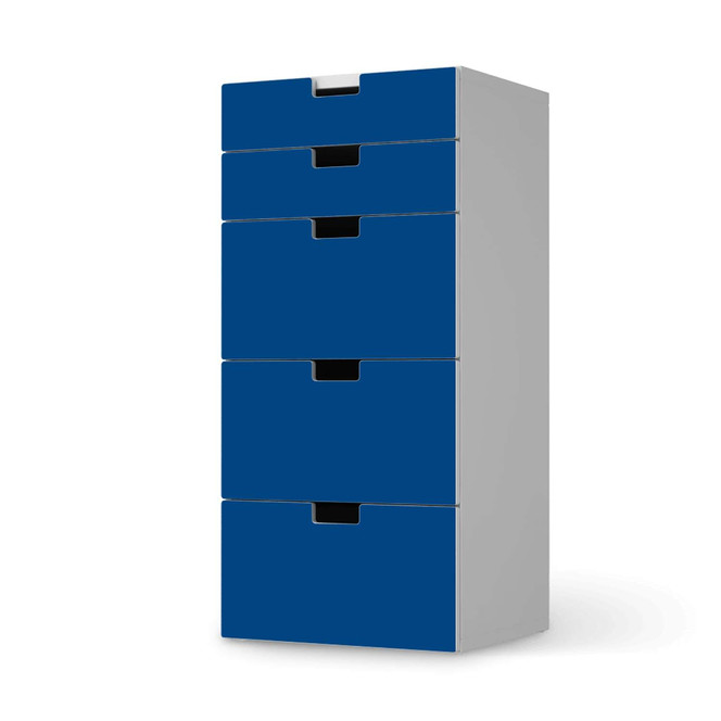 Möbel Klebefolie IKEA Stuva / Malad Kommode - 5 Schubladen - Blau Dark- Bild 1