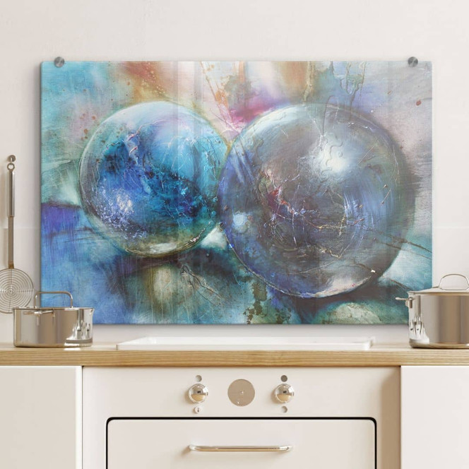 Spritzschutz Schmucker - Blaue Murmeln