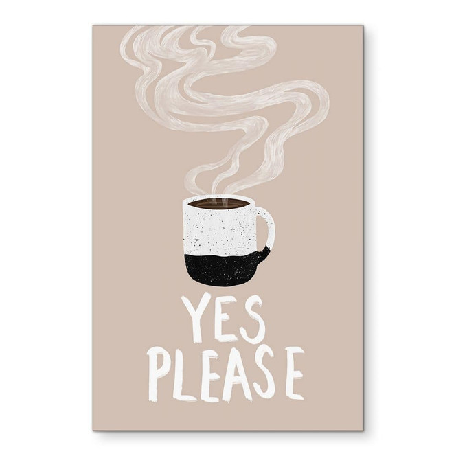 Wandbild Heisse Tasse Kaffee am Morgen - EMELIEmaria - Alu-Dibond