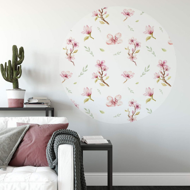 Wandtattoo Kvilis - Magnolien - rund