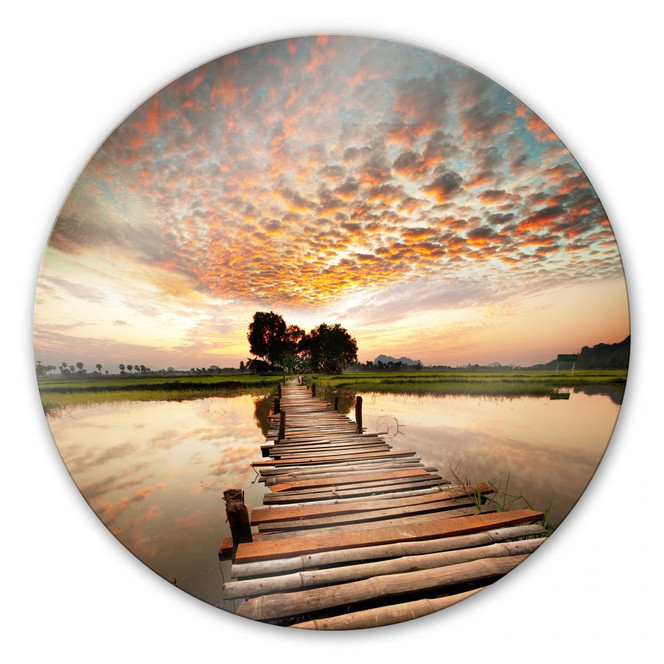 Glasbild To the other Side - rund