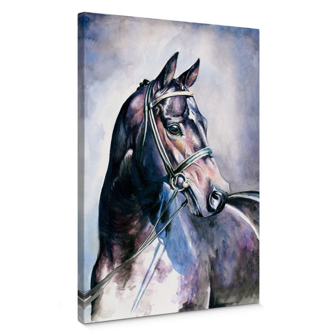 Leinwandbild Aquarell eines Pferdes