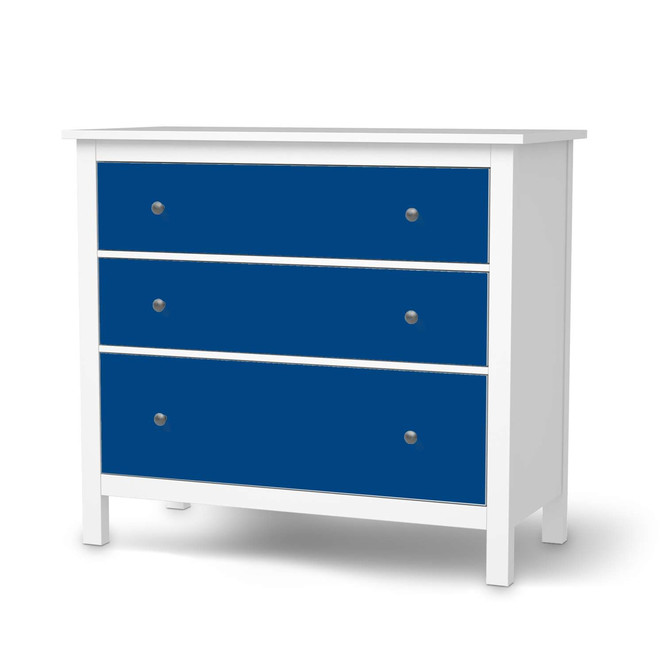 Möbelfolie IKEA Hemnes Kommode 3 Schubladen - Blau Dark- Bild 1
