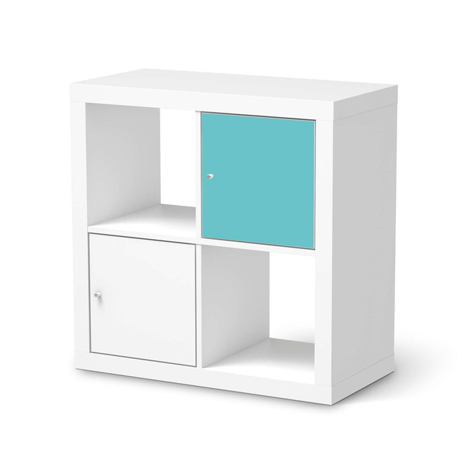 Möbelfolie IKEA Kallax Regal 1 Türe - Türkisgrün Light- Bild 1