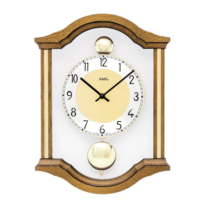 Wanduhr Massivholzgehäuse Eiche