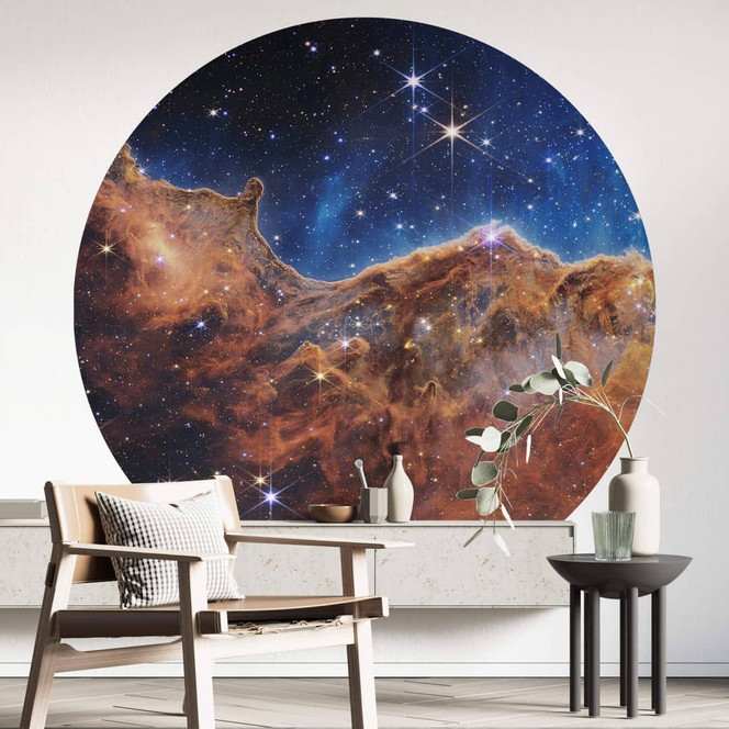 Fototapete James Webb Telescope - Carina Nebula - Rund - Selbstklebend/Vlies