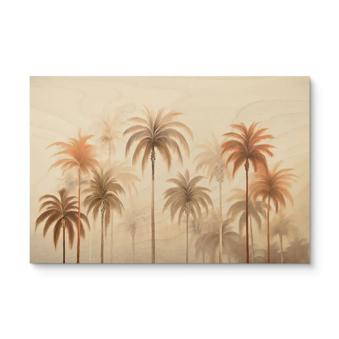 Holzbild Tropische Landschaft mit Palmen - Haase