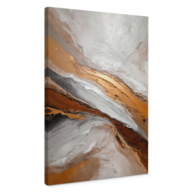 Leinwandbild Himmel und Erde in fliessenden Farben | Abstrakte Kunst - Alpenglow Workshop