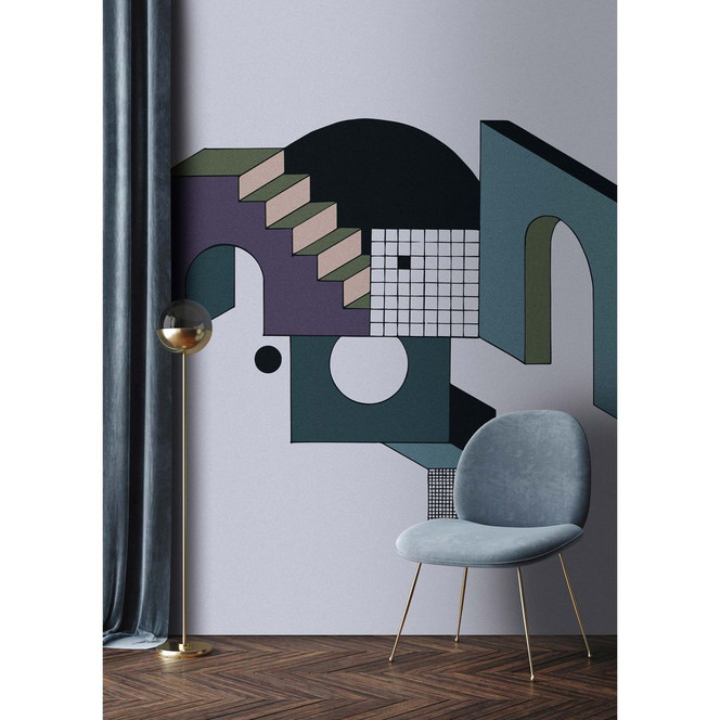 Livingwalls Fototapete Walls by Patel 3 Freetown 3 blau, lila, grün, schwarz - Bild 1