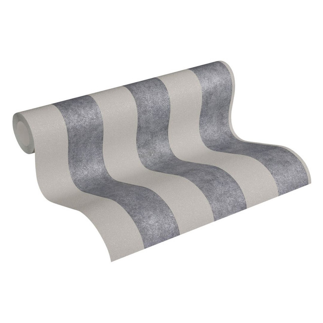 Livingwalls Vliestapete Trendwall Tapete mit Blockstreifen beige, grau, schwarz