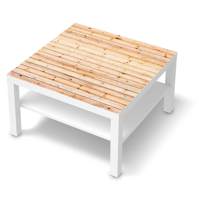 Möbelfolie IKEA Lack Tisch 78x78cm - Bright Planks- Bild 1