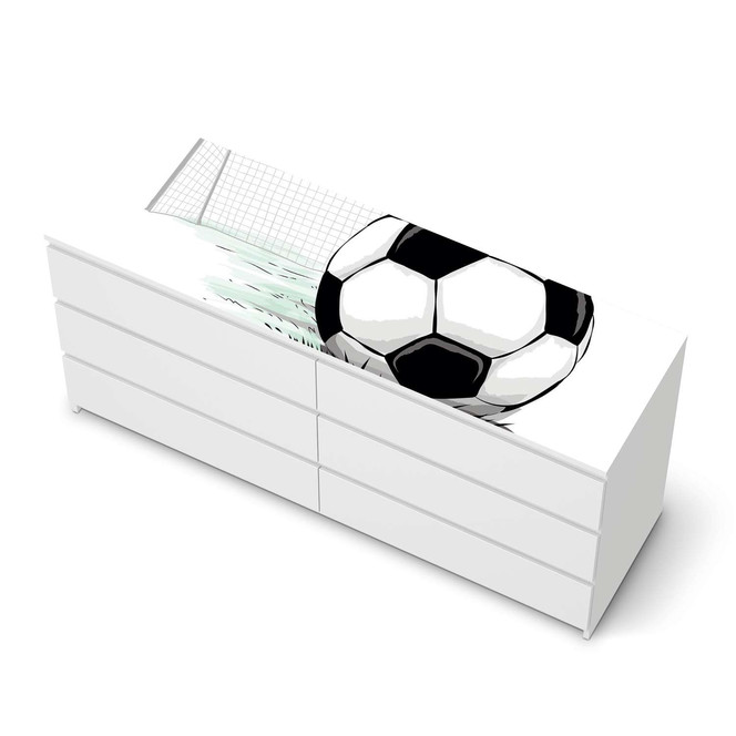 Möbelfolie IKEA Malm Kommode 6 Schubladen (breit) oben - Freistoss- Bild 1