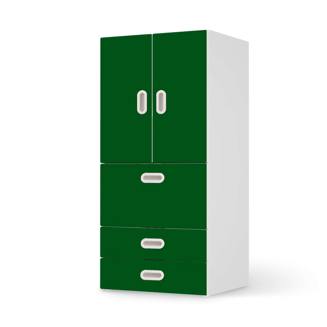 Möbelfolie IKEA Stuva / Fritids - 3 Schubladen und 2 kleinen Türen - Grün Dark- Bild 1
