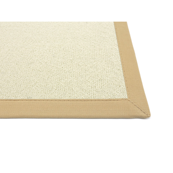 Tango 5cm Bordürenteppich in Wollweiss 549