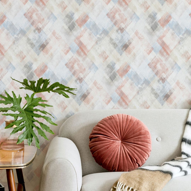 Vliestapete Streifen Grafisch Geometrisch matt in Blau Beige