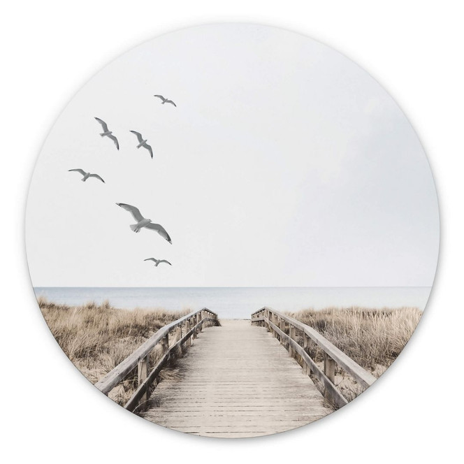 Wandbild Blick auf die Ostsee - Alu-Dibond Rund