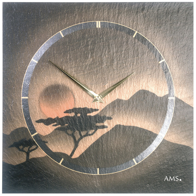 Wanduhr Naturschiefer