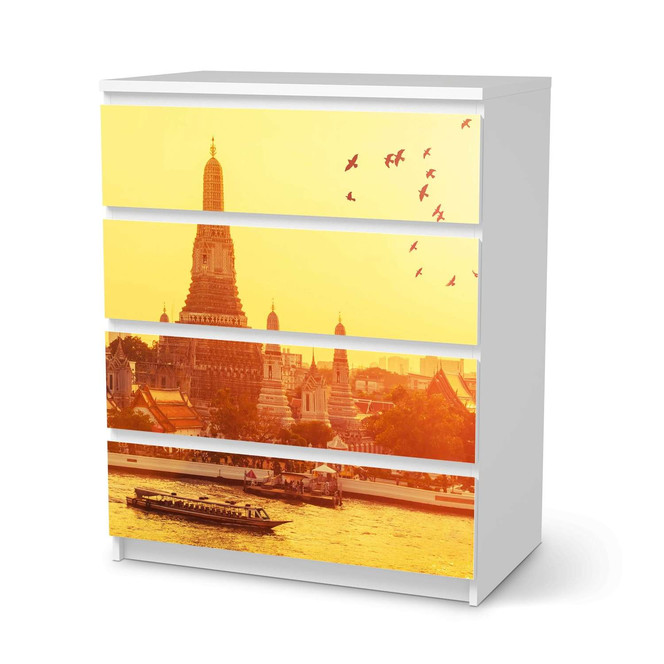 Folie IKEA Malm Kommode 4 Schubladen - Bangkok Sunset- Bild 1