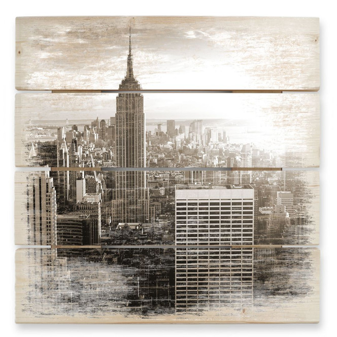 Holzbild The Empire State Building - 40 x 41.5 cm