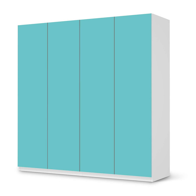 Klebefolie IKEA Pax Schrank 201cm Höhe - 4 Türen - Türkisgrün Light- Bild 1