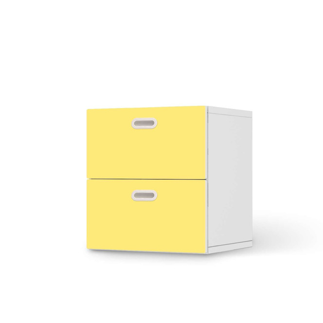 Klebefolie IKEA Stuva / Fritids Kommode - 2 Schubladen - Gelb Light- Bild 1