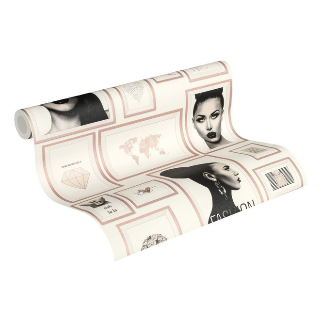 Livingwalls Vliestapete Metropolitan Stories Lola Paris beige, schwarz, weiss