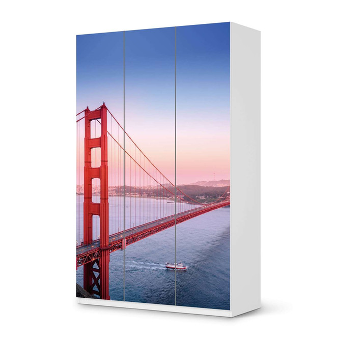 Möbelfolie IKEA Pax Schrank 236cm Höhe - 3 Türen - Golden Gate- Bild 1