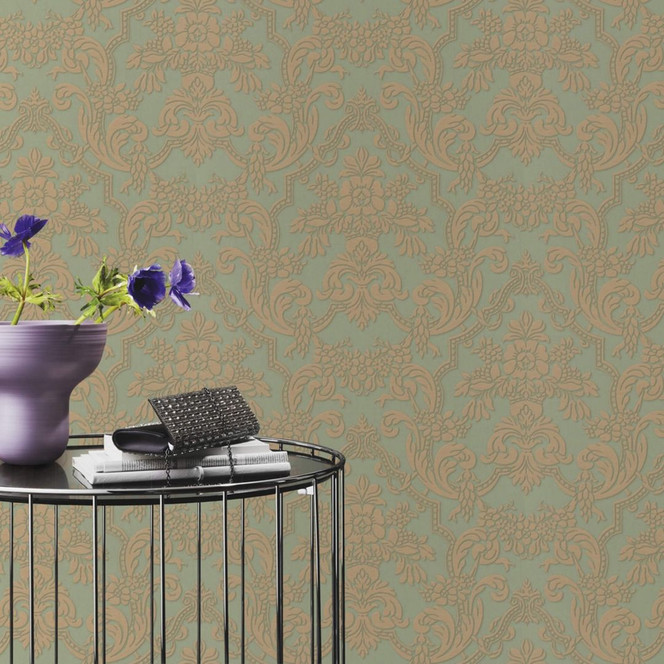 Rasch Vliestapete, Mustertapete Trianon XIII rose, taupe