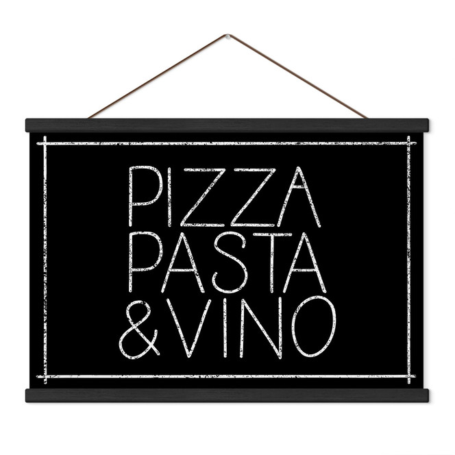 Stoffbild Pizza Pasta & Vino