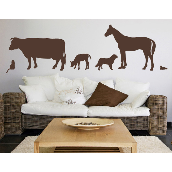 Wandtattoo Bauernhoftiere