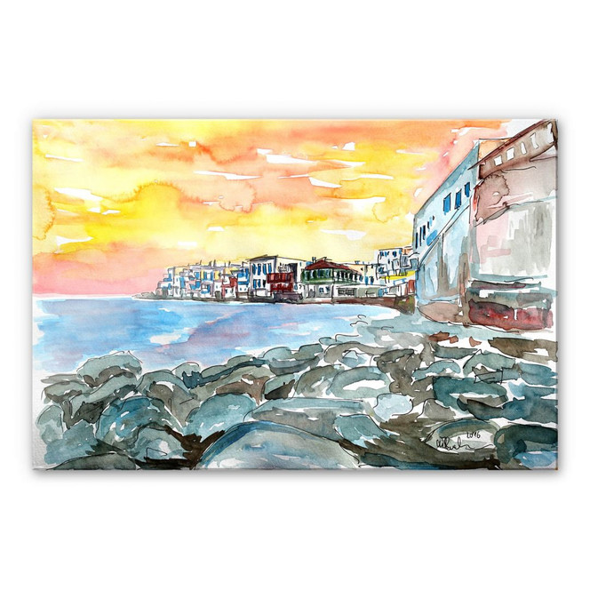 Acrylglasbild Bleichner - Magnificent Mykonos
