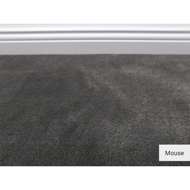 Emily Velours Teppichboden Meterware in Mouse