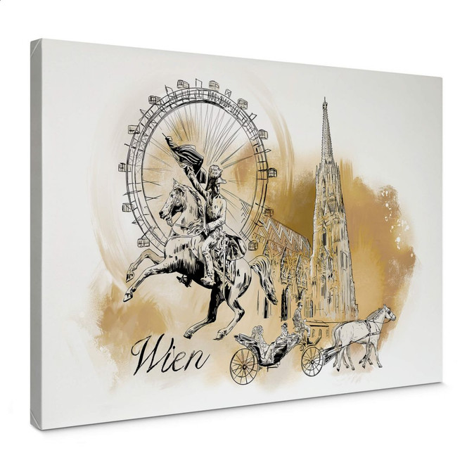 Leinwandbild Love your City - Wien