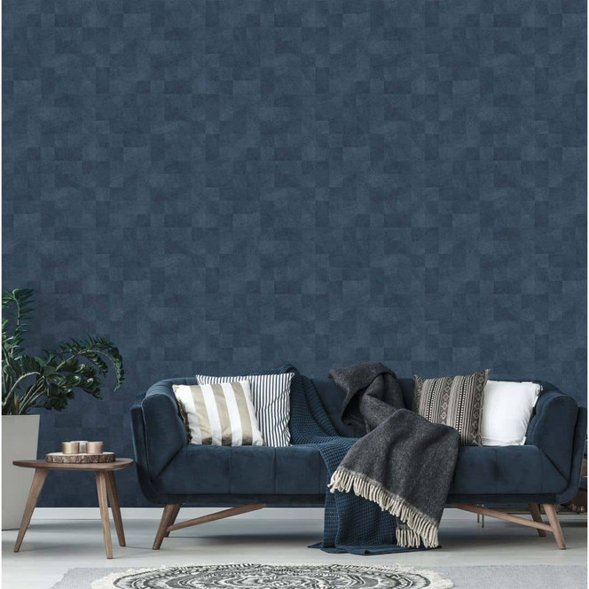 Livingwalls geometrische Tapete Titanium 3 Vliestapete blau