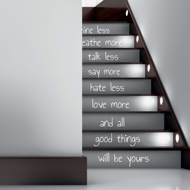 Stufen-Wandtattoo All good things...