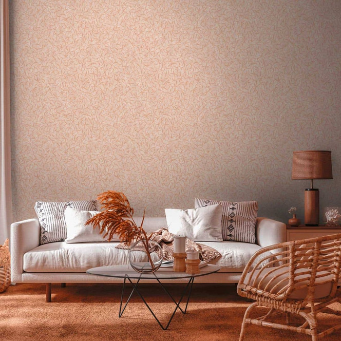 Florale Tapete Creme Beige - Landhaus-Tapete Wohnzimmer - Vliestapete Schlafzimmer Flur