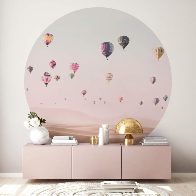 Fototapete Sisi & Seb - Heissluftballon - Rund - Selbstklebend/Vlies