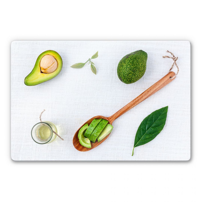 Glasbild Frische Avocado