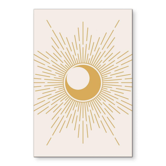 Wandbild Goldene Sonnenstrahlen - KsanaKalpa - Alu-Dibond