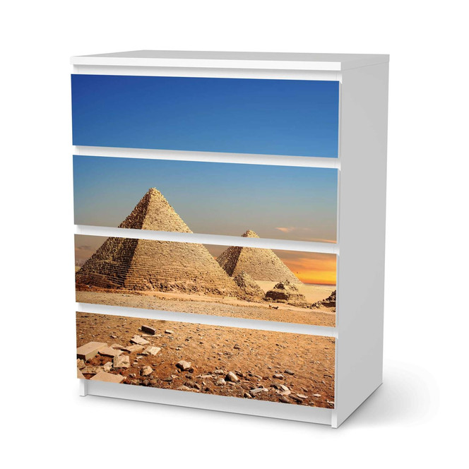 Folie IKEA Malm Kommode 4 Schubladen - Pyramids- Bild 1